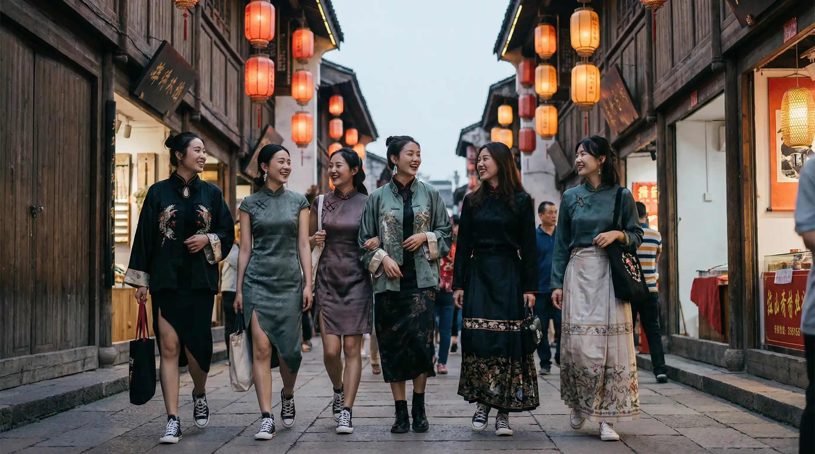 莲美恋便利店 新中式时尚穿搭街拍